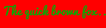 Image with Font Color 00AC03 and Background Color FF0000